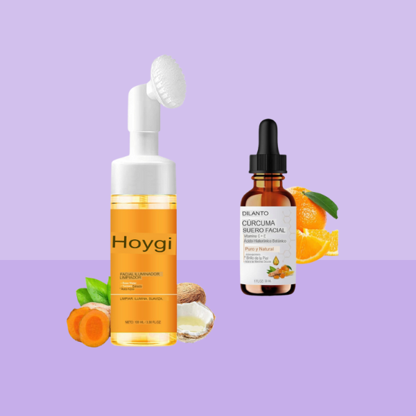 Limpiador Facial de Cúrcuma 100% Natural – Iluminación, Pureza y Nutrición para Todo Tipo de Piel