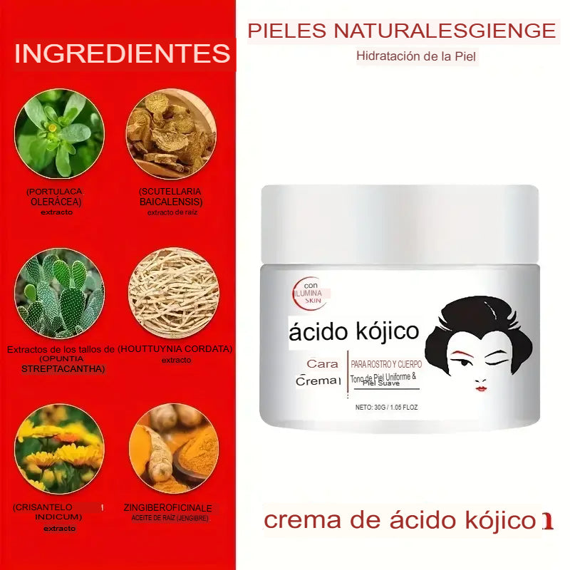 Crema Hidratante Diaria de Ácido Kójico – Hidratación Profunda y Piel Uniforme