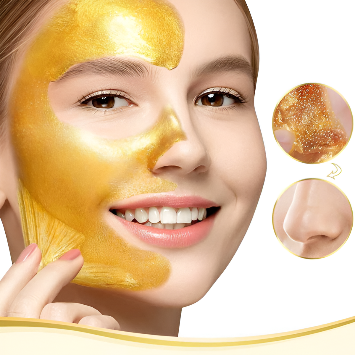 Mascarilla Facial Dorada 24K – Lujo Rejuvenecedor, Hidratación Intensa y Efecto Antienvejecimiento
