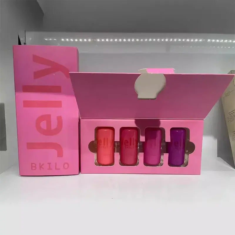 Rubor de Gelatina Pack 4 uds – Colores Vibrantes y Acabado Natural