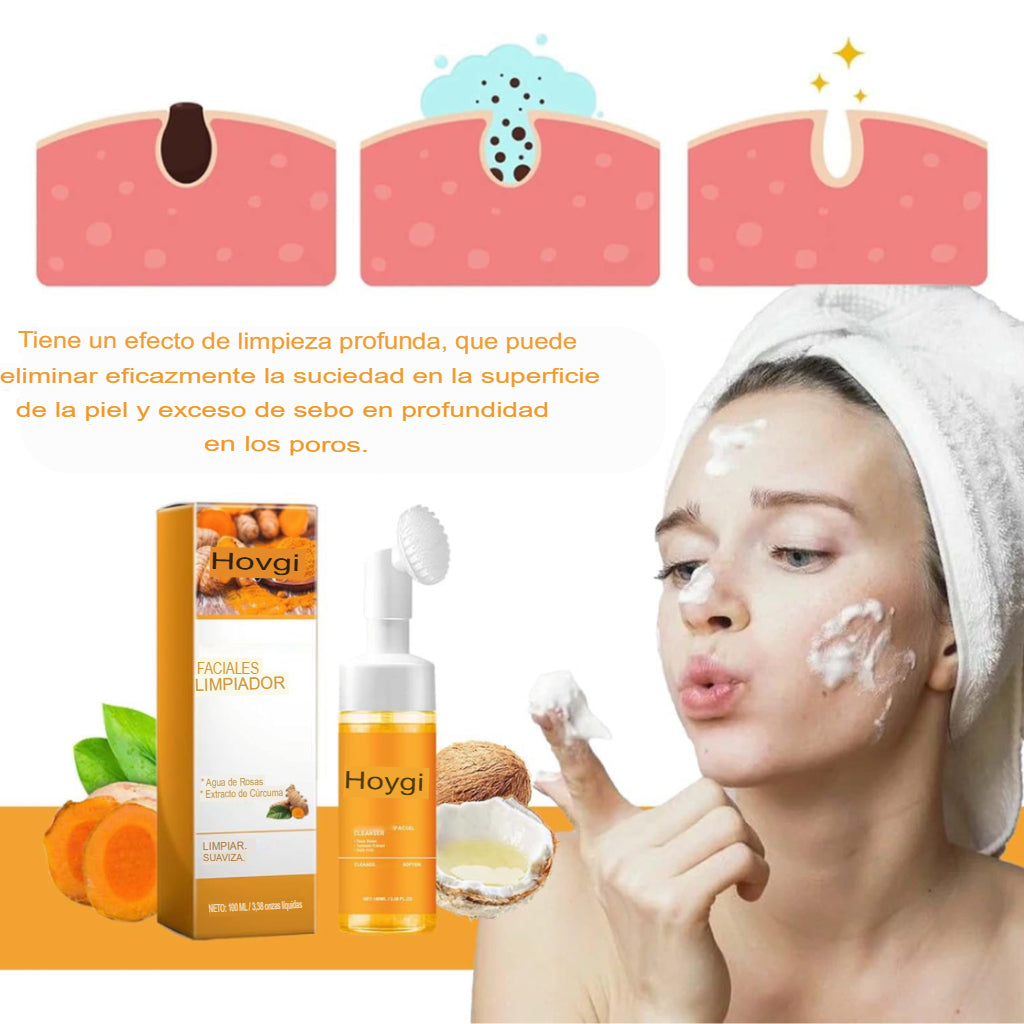 Limpiador Facial de Cúrcuma 100% Natural – Iluminación, Pureza y Nutrición para Todo Tipo de Piel