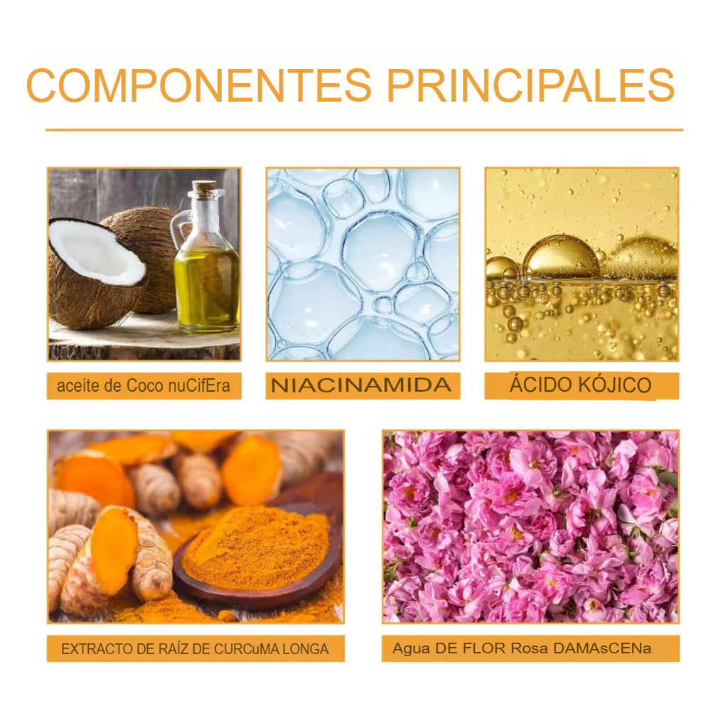 Limpiador Facial de Cúrcuma 100% Natural – Iluminación, Pureza y Nutrición para Todo Tipo de Piel